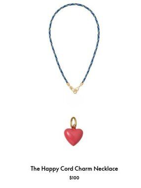 ROXANNE ASSOULIN The Happy Cord Charm Necklace Blue Jean & Rose